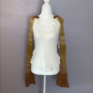 Raglan bell sleeve sweater